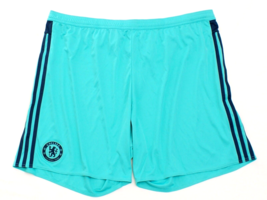 Adidas Chelsea Football Club ClimaCool Wicking Blue Goalkeeper Shorts Me... - $54.44