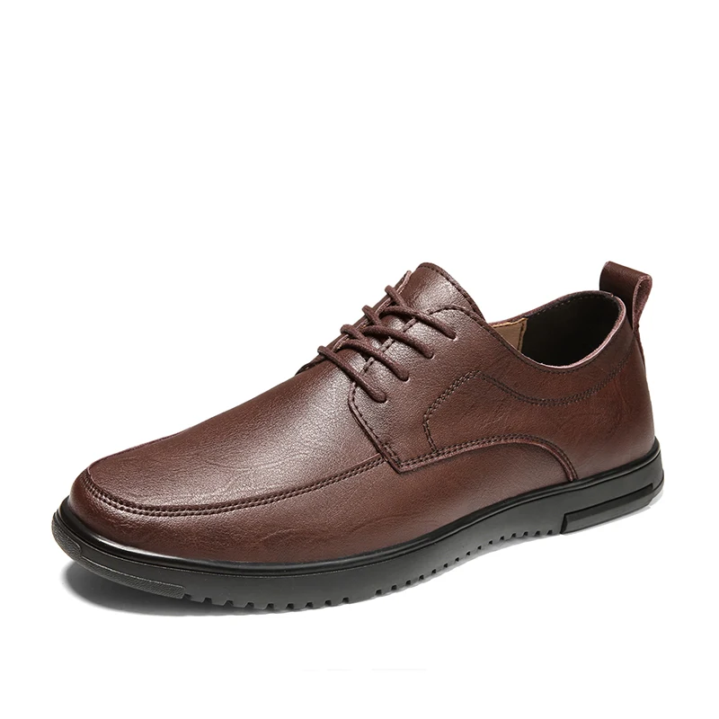Men Dress Shoes Simple Style Genuine Leather Mens Shoes Oxfords Lace-up ... - £53.59 GBP