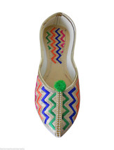 Women Shoes Jutti Indian Handmade Mojari Khussa Pointy Flats US 6.5 - £30.36 GBP