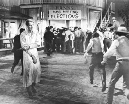 Man Who Shot Liberty Valance 1962 James Stewart holds gun in street 8x10 photo - $10.99