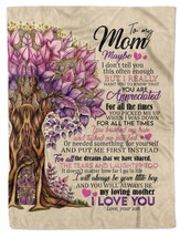 To My Mom Fleece Blanket Xmas Gift From Son Love Quote Throw Blankets For Her - £28.06 GBP+