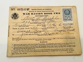 War Ration Book WW2 ephemera WWII military stamp Victor Colorado CO vtg ... - $19.75