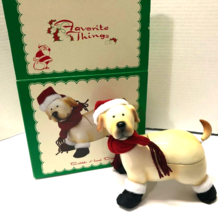 Bobble Head Yellow Labrador Retriever Christmas Dog Figure - $24.75