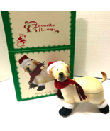 Bobble Head Yellow Labrador Retriever Christmas Dog Figure - £19.75 GBP