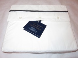 Ralph Lauren Palmer Percale Cotton Queen flat sheet loft gray White $175 - £53.60 GBP