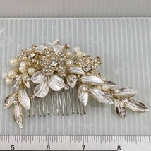 Gold Tone &amp; Faux Pearl Hair Clip Barrette - $39.70