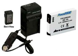 Battery + Charger for Samsung EC-WB700ZBPSCA, EC-WB700ZBPPCA, SL420, SL5... - $20.69