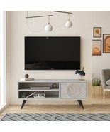 Cloud TV Unit Wooden Legged TV Stand 43 Inches Stone -Uv Print - $5,541.33 MXN