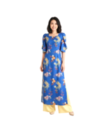 NWOT Blue Floral Print Vietnamese Ao Dai Size M - $27.00