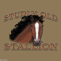 Horse T-Shirt Unisex S M L 2XL NWT Stallion Beige Short Sleeve Cotton - £17.41 GBP