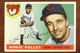 Vintage Baseball Card Topps 1955 Howie Pollet Pitcher Chicago Cubs #76 - £9.07 GBP