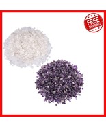 1 lb Amethyst and Rock Quartz Irregular Tumbled Chips - Versatile Crysta... - $59.21 CAD