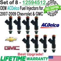 OEM ACDelco x8 Best Upgrade Fuel Injectors For 2007, 08, 2009 GMC Yukon 6.0L V8 - £139.31 GBP