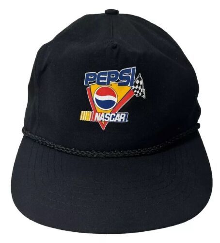 Vtg 90s Pepsi NASCAR Trucker Hat Crown SnapBack - $14.80