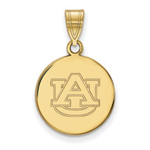 SS w/GP Auburn University Medium Disc Pendant - £43.22 GBP