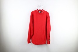 Vintage 90s Puma Mens Medium Spell Out Detroit Red Wings Mock Neck T-Shirt Red - £25.87 GBP