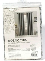 1 Ct Keeco Mosaic Tria 50 In W X 95 In L Graphite Room Darkening Grommet Panel image 2