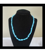Faux Turquoise Beaded Necklace 19&quot; with 3&quot; Extender N031 - $20.28 CAD