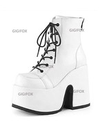 Brand New Big Size 43 Platform Gothic Style Shoelace Zipper Extreme High... - £74.18 GBP