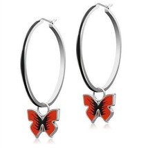 TK270 - High polished (no plating) Stainless Steel Earrings with No Stone - $26.49