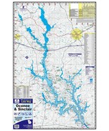 Lake Oconee &amp; Lake Sinclair GA Laminated Wall Map (KF) - £45.10 GBP