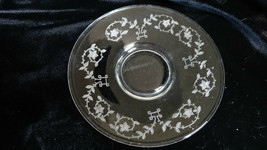 Vintage Fostoria Glass Etched Flowers Crystal Saucers - $60.00