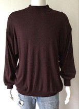 Raffi Linea Uomo Men’s Burgundy Mock Turtleneck Sweater (Size L) - £15.68 GBP