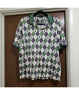 Vintage Mens PAR FOUR Golfer Polo button down SIZE LARGE Polo shirt Cotton - $13.22 CAD