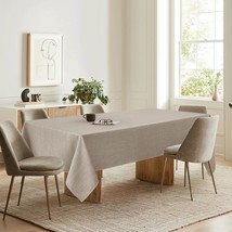 Thick Linen Table Cloth 6 Foot Rectangle Decorative Dustproof Heat Insulation Ta - £40.93 GBP