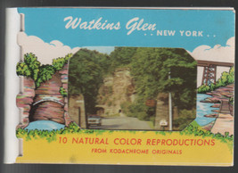 Watkins Glen, New York 10 Colorfoto Souvenir Spiral Book - £1.39 GBP