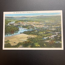 Bird&#39;s Eye View Of Binghamton New York NY Linen Postcard unposted - £2.74 GBP
