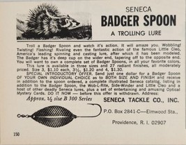1977 Print Ad Seneca Badger Spoon Trolling Fishing Lures Providence,RI - $13.00