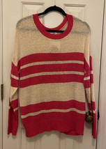 Kori Pink Striped Dare To Dream Sweater Size Small NEW - £19.49 GBP