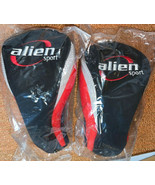 Set of 2 ALIEN SPORT Golf Club Covers - Red/Black/Gray w/ 1, 3 &amp; X Tags ... - £11.25 GBP