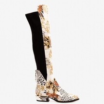 The Perugia Leather Pointy Toe Knee High Women Boot image 9