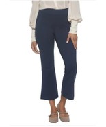 Felina Womens Pants Navy Blue Crop Kick Tummy Control Flare Stretch Pull-On - $58.79 CAD