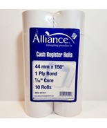 Alliance Cash Register Rolls 1 Ply Bond 10 Pack New Sealed - $27.34 CAD