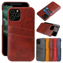 Luxury Leather Card Holder Back Case Cover For Apple iPhone 12 Mini/12 Pro/Max - £45.85 GBP