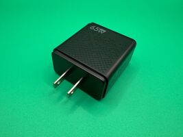 65W GaN Dual-Port USB-C &amp; USB-A Wall Charger, PD Fast Charge, Black - $22.99