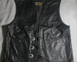 Harley-Davidson Men&#39;s Eagle Black Leather Vest Size Small - £193.95 GBP