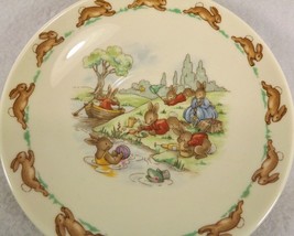 Vtg Royal Doulton Bunnykins Casino Shape Flat Cup Saucer &quot;Playing At The... - £5.32 GBP