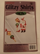 Holiday Glitzy Shirts 33148 Santa&#39;s Feathered Friends Lame Iron-On Appli... - $14.99