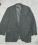 Mens Classic Haggar Brand Gray Suit Jacket 2 Buttons size 46x34 - $19.75
