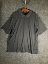 Haggar Polo Shirt 2XL Mens Gray XXL Golf Outdoor Stretch Extra Extra Large Soft - £10.00 GBP