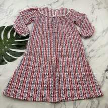 Lanz of Salzburg Womens Retro Flannel Nightgown Size XS Red White Hearts... - $32.66