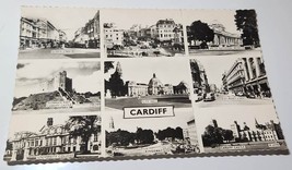 Cardiff Wales UK Vintage Postcard 9 View City Hall Norman Keep Cardiff Castle - £5.51 GBP