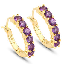 Carat Genuine Amethyst .925 Sterling Silver Earrings - £50.35 GBP