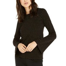 NWT Michael Kors Bell Sleeve Metallic Dot Top – XS Black/Gold - $44.55