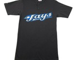 Toronto Blue Jays Black Henley 2 Button T-Shirt Mens S Majestic 50/50-
s... - $16.67