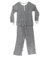 NAUTICA 2PC WOMENS SLEEPWEAR SET SZ XXL GRAY GEOMETRICS PAJAMAS LONG SLE... - $13.99